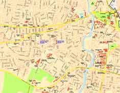 street map of west nikosia in cyprus