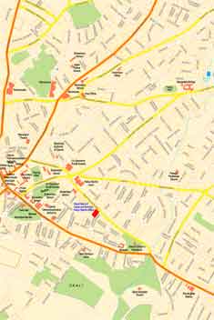 street map of central pafos in cyprus