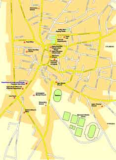 street map of central paralimni in cyprus