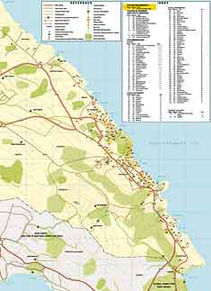 map of the protaras area in cyprus