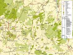 east troodos area map cyprus