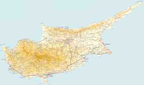 cyprus tourist map