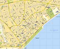 street map of central limassol in cyprus